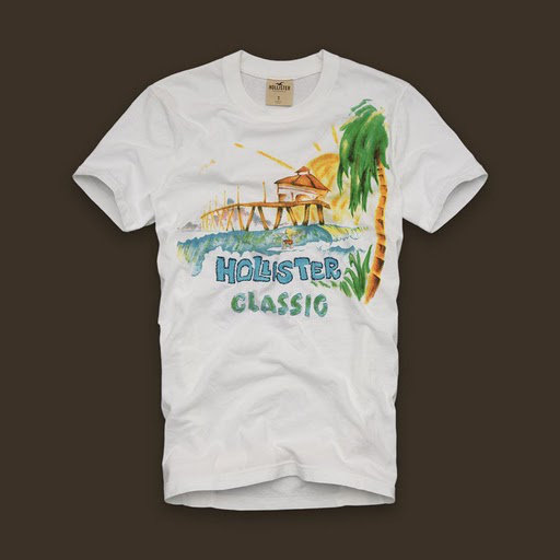 T-shirt Hollister Homme en Blanc